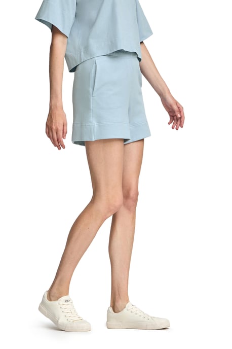 Lichtblauwe katoenen short met geborduurd logo - Image 3