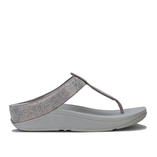 Women's Fit Flop Toe Post Sandal in Silver - Image 1