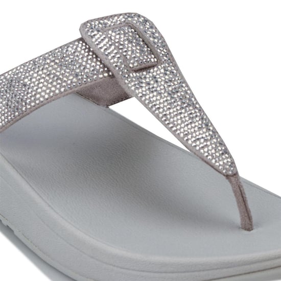 Women's Fit Flop Toe Post Sandal in Silver - Image 6