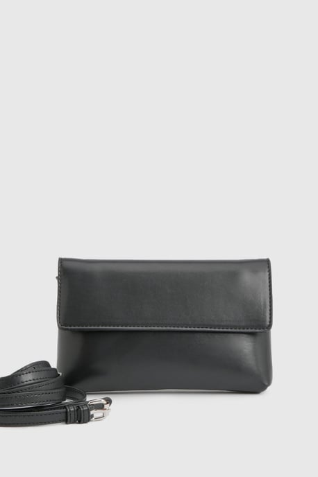 Flap Detail Cross Body Bag With Detachable Strap - Image 2