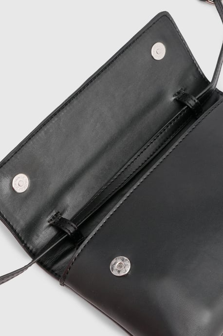 Flap Detail Cross Body Bag With Detachable Strap - Image 4