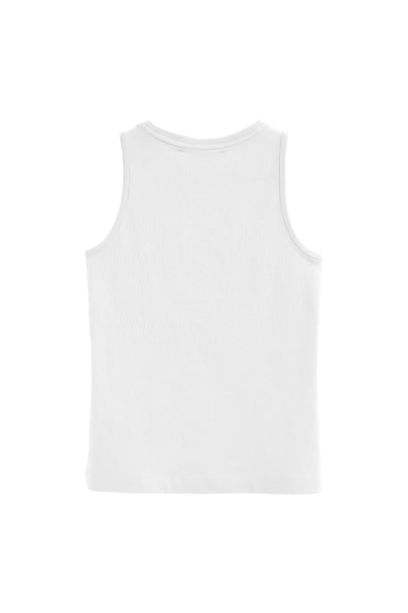 Pack van twee T-shirts zonder mouwen voor dames in zwart en wit met slim fit en geborduurd Rigby Go-logo - Image 4