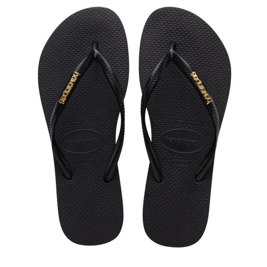 Havaianas slim logo metallic black gol teenslippers dames - Image 3