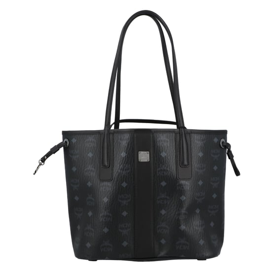 MCM Liz Reversible Shopper Small in Visetos Black - Image 1