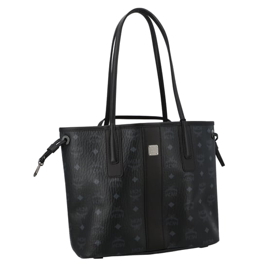 MCM Liz Reversible Shopper Small in Visetos Black - Image 2