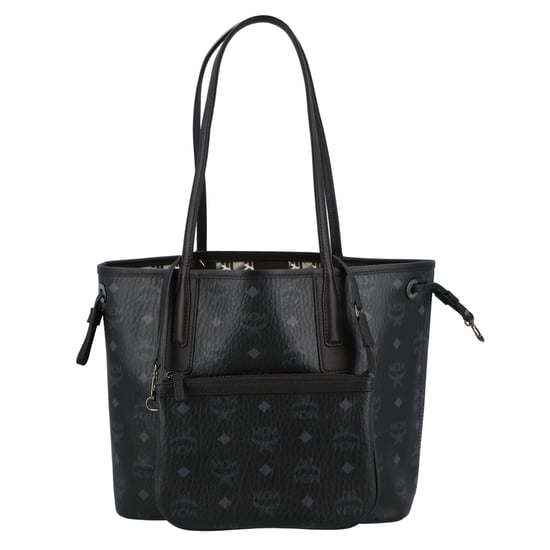 MCM Liz Reversible Shopper Small in Visetos Black - Image 4