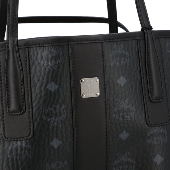 MCM Liz Reversible Shopper Small in Visetos Black - Image 5