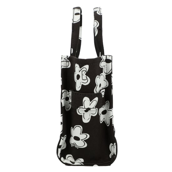 Marc Jacobs zwarte handtas "The Small Tote Bag" met bloemenprint en geborduurd logo, gemaakt van katoen, voor dames. - Image 3