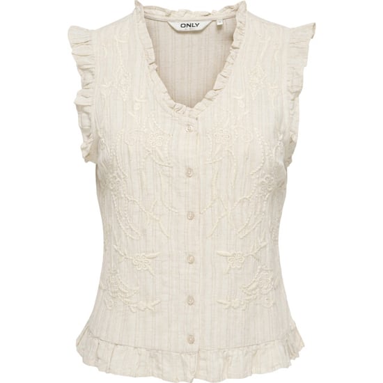 Only Onlellys s/l frill emb top wvn pumice stone - Image 2