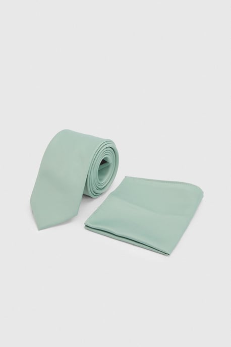 Sage Plus & Tall Tie and Pocket Square - Image 1