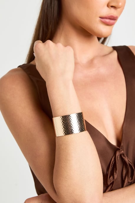 Chunky Hammered Bangle - Image 1