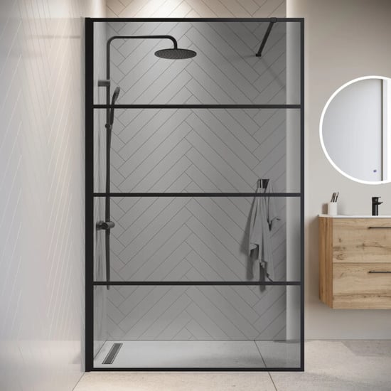 Badplaats Douchewand essos 140 x 200 cm – zwart – inloopdouche 8 mm - Image 4