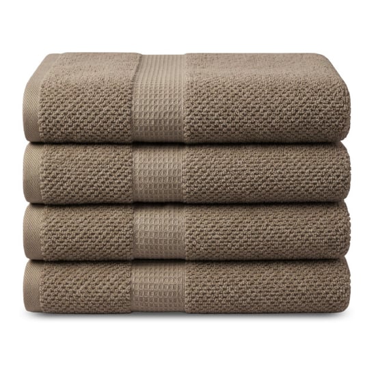 DoubleDry Popcorn weave handdoeken 50x90 cm set van 4 100% katoen 450 g/m2 - - Image 1