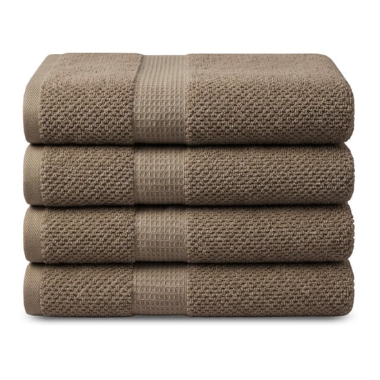 DoubleDry Popcorn weave handdoeken 70x140 cm set van 4 100% katoen 450 g/m2 - Image 3