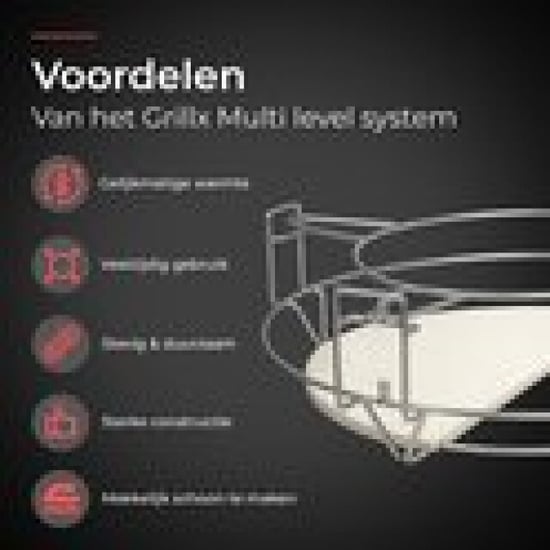 GrillX Multilevel systeem 21 inch inclusief 2 halve manen universeel - Image 6