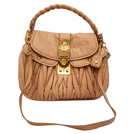 Miu Miu Matelasse Coffer Hobo Bag in Beige Leather - Image 1