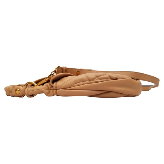 Miu Miu Matelasse Coffer Hobo Bag in Beige Leather - Image 3