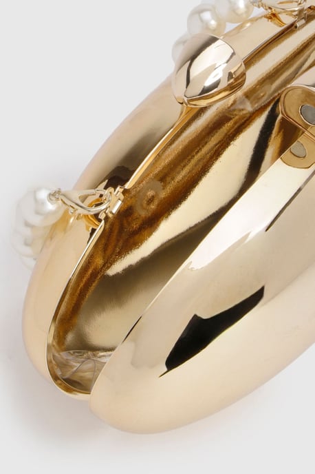 Detachable Pearl Handle Metallic Grab Bag - Image 4