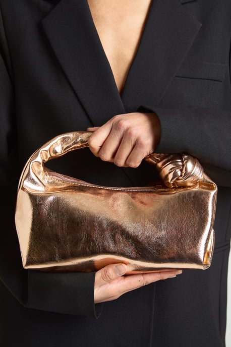 Metallic Knot Handle Grab Bag - Image 1