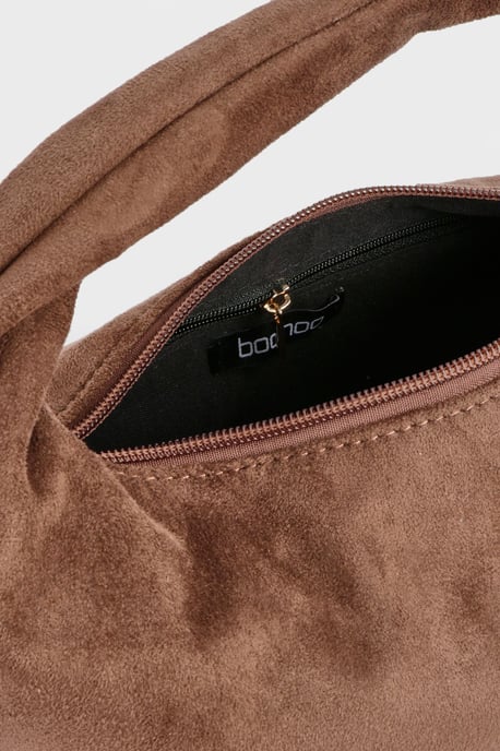 Faux Suede Knot Handle Grab Bag - Image 4