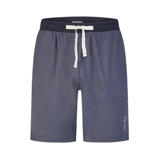 Phil & Co Heren shortama korte pyjama set wit/donkerblauw gestreept - Image 3