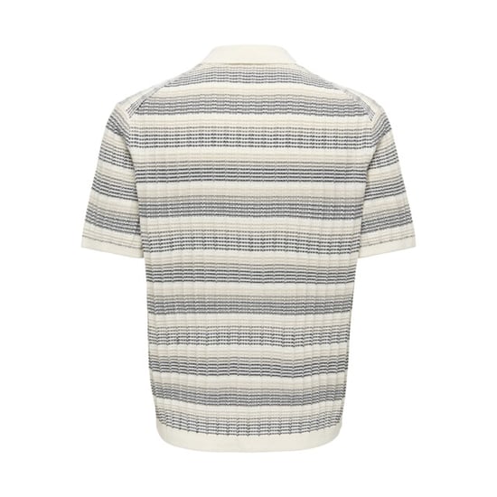 Only & Sons Onsleeds reg ss shirt knit noos ecru dessin - Image 2