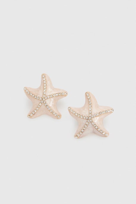 Enamel Starfish Stud Earrings - Image 2