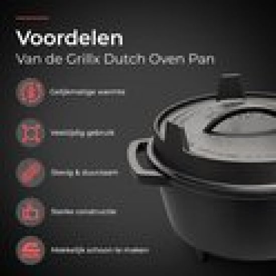 GrillX Dutch oven 9 liter inclusief opberghoes unieke handvaten luxe - Image 4