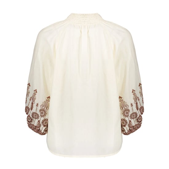 Geisha 63434 10 blouse embroidered sleeves off white - Image 2