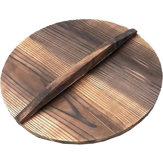 GrillX Wokpan gietijzer met houten deksel Ø 36cm gietijzeren wadjan bbq - Image 5