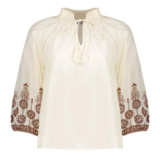 Geisha 63434 10 blouse embroidered sleeves off white - Image 5