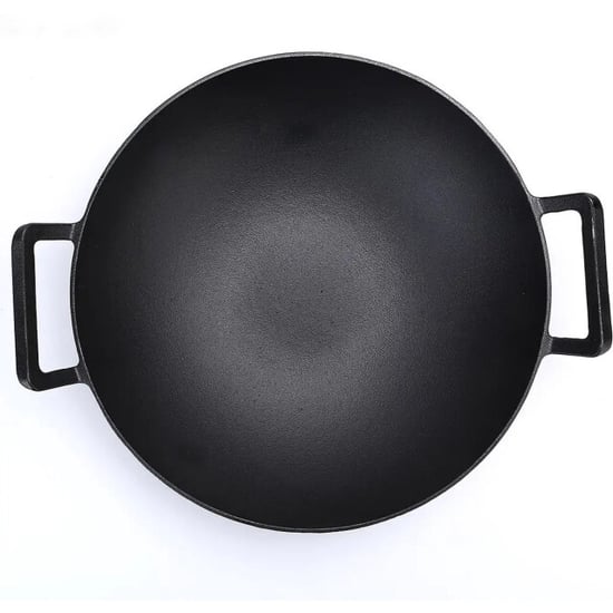GrillX Wokpan gietijzer met houten deksel Ø 36cm gietijzeren wadjan bbq - Image 6