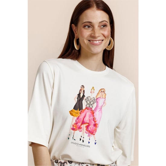 Studio Anneloes Fiore anniversary round neck t-shirt off-white - Image 3