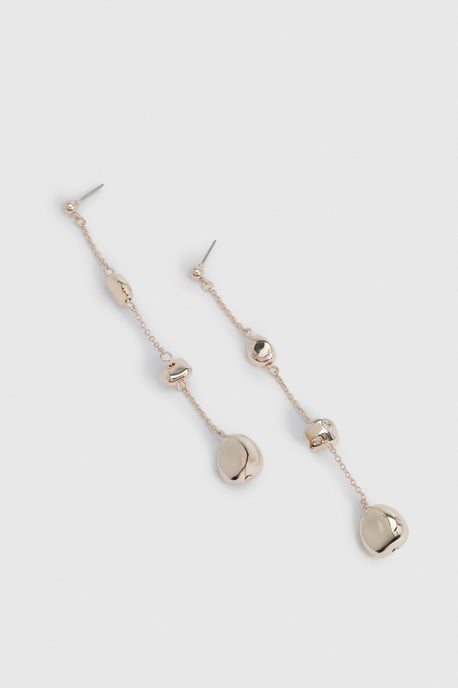 Abstract Stone Detail Drop Earrings - Image 3