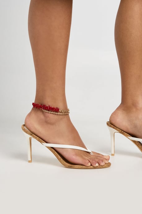 Red Beaded Anklets 2 Pack - Image 3