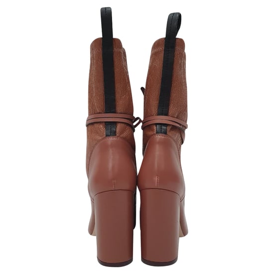 Stuart Weitzman Veruka Lace-Up Ankle Boots in Rose Pink Leather - Image 3