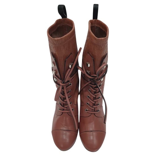 Stuart Weitzman Veruka Lace-Up Ankle Boots in Rose Pink Leather - Image 5