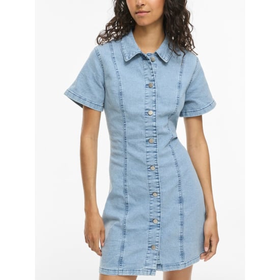 Vila Vinisa ss denim dresstes blue denim - Image 3
