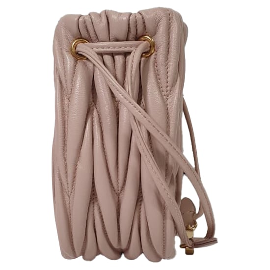Miu Miu Matelassé Bucket Bag in Pink Leather - Image 2