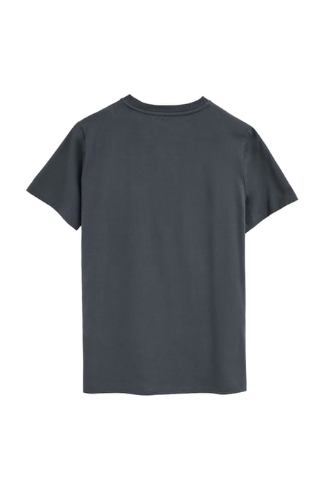 Steengrijs T-shirt met een borstzakje en Rigby Go-logo - Image 2