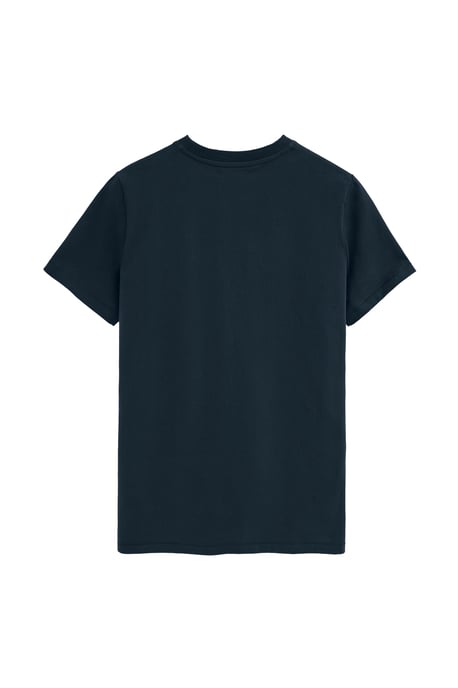Marineblauw T-shirt met korte mouwen en rubberen Rigby Go-logo - Image 2