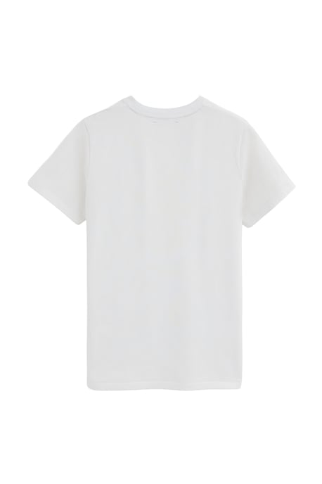 Wit T-shirt met korte mouwen en rubberen Rigby Go-logo - Image 2