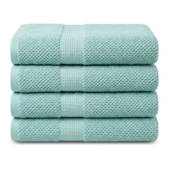 DoubleDry Popcorn weave handdoeken 50x90 cm set van 4 100% katoen 450 g/m2 - - Image 1