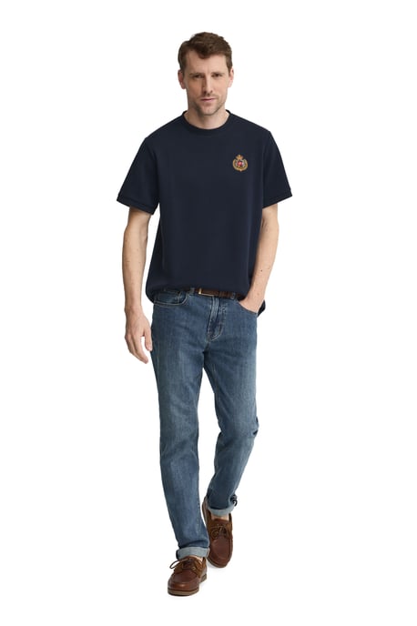 Marineblauw T-shirt met korte mouwen en nautisch Polo Club-logo - Image 3