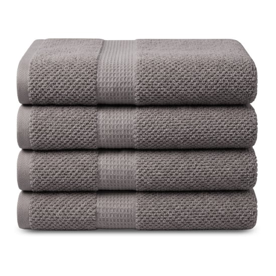 DoubleDry Popcorn weave handdoeken 50x90 cm set van 4 100% katoen 450 g/m2 - - Image 1