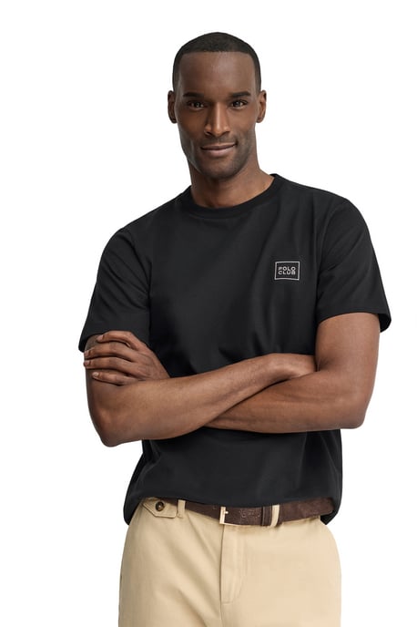 Zwart T-shirt met regular fit en Polo Club-patch - Image 2