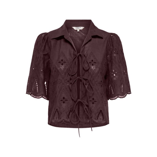 Only Onlfrani ss emb bow top wvn - - Image 1