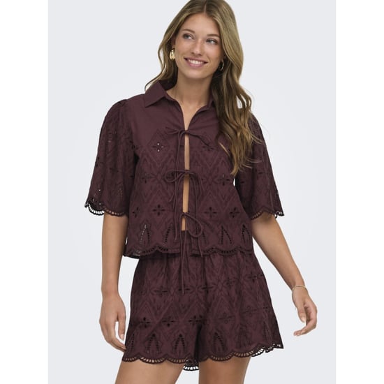 Only Onlfrani ss emb bow top wvn - - Image 4