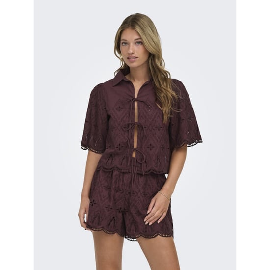 Only Onlfrani ss emb bow top wvn - - Image 5