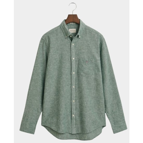 Gant Casual hemd lange mouw reg cotton linen shirt 3250082/318 - Image 4